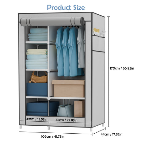 Small Non-Woven Fabric Wardrobe