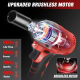 18V Brushless Cordless Impact Wrench Kit with 2 Batteries & Charger